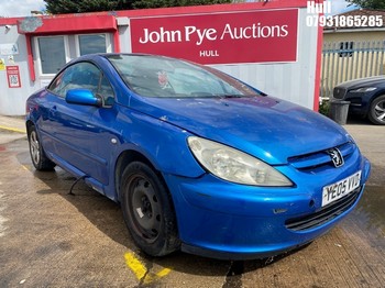 Location: Hull - 2005 PEUGEOT 307 CC Coupe REG: YE05VVD, Keys: No, MOT Expiry date: 26/02/2026, 1997 Petrol, 5 Speed Manual Petrol, Former Keepers: 9