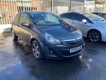 Location: HAYES / HEATHROW - 2012 VAUXHALL CORSA SXI AC 3 Door Hatchback REG: DY62EJU, 1229cc Petrol, 5 Speed Manual Petrol, Former Keepers: 4, Keys: No, MOT: Expiry date31/07/2026