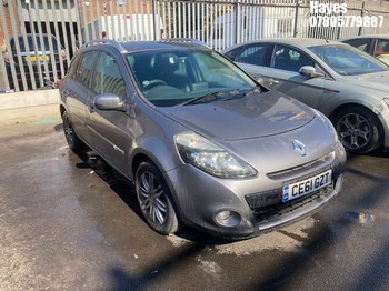 Location: Hayes - 2012 RENAULT CLIO GT LINE TOMTOM VVT A Estate REG: CE61GZT, Keys: No, MOT Expiry date: 21/06/2027, 1598 Petrol, 4 Speed Auto Petrol, Former Keepers: 3