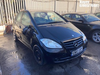 Location: Hayes - 2010 MERCEDES-BENZ A160 BLUEEFF-Y CLASSIC SE 5 Door Hatchback REG: LN10UXP, Keys: No, MOT Expiry date: 12/07/2025, 1498 Petrol, 5 Speed Manual Petrol, Former Keepers: 2