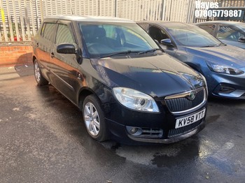 Location: Hayes - 2008 SKODA FABIA SPORT 16V 5 Door Hatchback REG: KV58VTT, Keys: No, MOT Expiry date: 08/09/2025, 1598 Petrol, 5 Speed Manual Petrol, Former Keepers: 5