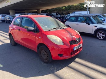 Location: Hayes - 2007 TOYOTA YARIS T2 3 Door Hatchback REG: CY56KNE, Keys: No, MOT Expiry date: 01/06/2026, 998 Petrol, 5 Speed Manual Petrol, Former Keepers: 11