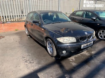 Location: Hayes - 2006 BMW 116 I SPORT 5 Door Hatchback REG: SG56DFL, Keys: No, MOT Expiry date: 28/10/2026, 1596 Petrol, 6 Speed Manual Petrol, Former Keepers: 13