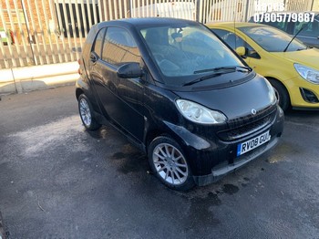 Location: Hayes - 2008 SMART FORTWO PASSION 71 AUTO Coupe REG: RV08GUU, Keys: No, MOT Expiry date: 12/06/2026, 999 Petrol, 5 Speed Auto Petrol, Former Keepers: 13