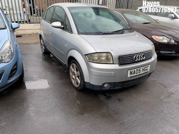 Location: Hayes - 2005 AUDI A2 SPECIAL EDITION 5 Door Hatchback REG: NA05HGC, Keys: No, MOT Expiry date: 25/08/2026, 1390 Petrol, 5 Speed Manual Petrol, Former Keepers: 9