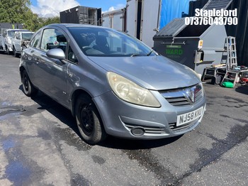 Location: Stapleford - 2008 VAUXHALL CORSA LIFE 3 Door Hatchback REG: NJ58KVU, Keys: Yes, MOT Expiry date: 16/10/2026, 998 Petrol, 5 Speed Manual Petrol, Former Keepers: 7