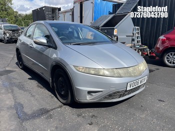 Location: Stapleford - 2006 HONDA CIVIC S I-DSI 5 Door Hatchback REG: VO06WXV, Keys: Yes, MOT Expiry date: 19/10/2026, 1339 Petrol, 6 Speed Manual Petrol, Former Keepers: 4