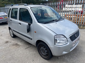 Location: Manchester - 2001 SUZUKI WAGON R+ GL AUTO Estate REG: Y493HNW, 1298 Petrol, 4 Speed Auto Petrol, Former Keepers: 3, Keys: No, MOT Expiry date: 19/05/2026