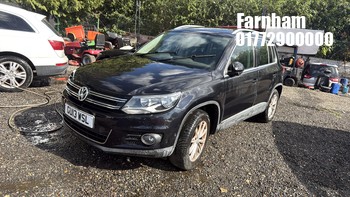 Location: Farnham - 2013 VOLKSWAGEN TIGUAN SE TDI BLUE TECH 4M S-A TIGUAN 5 Door SUV REG: GU13WSL, Keys: Yes, MOT Expiry date: 24/05/2025, 1968 CC Diesel, 7 Speed Semi Automatic, Former Keepers: 1