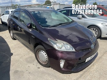 Location: BELVEDERE - 2014 TOYOTA PRIUS HYBRID 5 Door Hatchback REG: LJ14PYO, 1797cc Hybrid Electric, Automatic, Former Keepers: 4, Keys: No, MOT: Expiry date07.05.2027