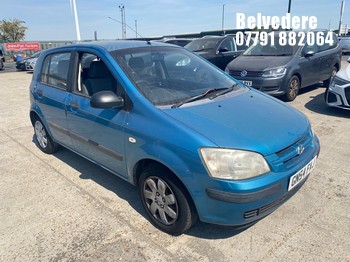 Location: Belvedere - 2004 HYUNDAI GETZ GSI AUTO 5 Door Hatchback REG: GN54FAJ, 1341cc Petrol, 4 Speed Auto Petrol, Former Keepers: 2, Keys: Yes, MOT Expiry date: 27/08/2026