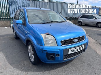 Location: Belvedere - 2009 FORD FUSION+ 5 Door Hatchback REG: YK09WEW, Keys: No, MOT Expiry date: 07/05/2026, 1596 Petrol, 5 Speed Manual Petrol, Former Keepers: 5