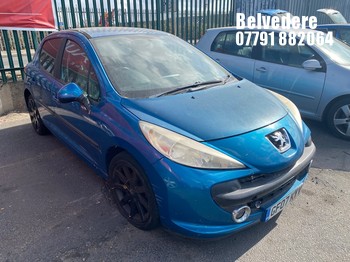 Location: Belvedere - 2007 PEUGEOT 207 SPORT 87 5 Door Hatchback REG: GF07KYV, Keys: No, MOT Expiry date: 29/05/2024, 1360 Petrol, 5 Speed Manual Petrol, Former Keepers: 11