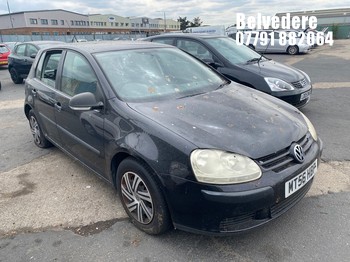 Location: Belvedere - 2006 VOLKSWAGEN GOLF FSI S 5 Door Hatchback REG: MT56HBP, Keys: No, MOT Expiry date: 03/09/2025, 1598 Petrol, 6 Speed Manual Petrol, Former Keepers: 5
