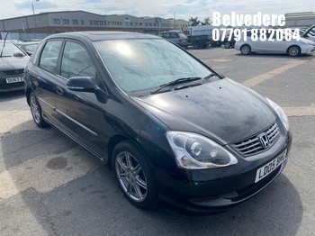 Location: Belvedere - 2005 HONDA CIVIC VTEC EXECUTIVE 5 Door Hatchback REG: LD05BKG, Keys: No, MOT Expiry date: 31/03/2026, 1590 Petrol, 5 Speed Manual Petrol, Former Keepers: 1