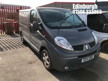 Location: Edinburgh - 2014 RENAULT TRAFIC SL27 SPORT DCI Panel Van REG: SE14BNV, Keys: No, MOT Expiry date: 13/08/2026, 1996 Diesel, 6 Speed Manual Diesel, Former Keepers: 5