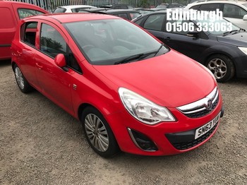 Location: Edinburgh - 2013 VAUXHALL CORSA ENERGY 5 Door Hatchback REG: SN63YUW, Keys: No, MOT Expiry date: 21/12/2026, 1229 Petrol, 5 Speed Manual Petrol, Former Keepers: 4
