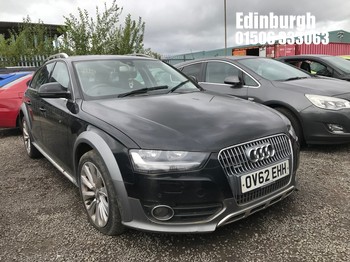 Location: Edinburgh - 2013 AUDI A4 ALLROAD TDI QUATTRO Estate REG: OV62EHH, Keys: No, MOT Expiry date: 03/10/2023, 1968 Diesel, 6 Speed Manual Diesel, Former Keepers: 5