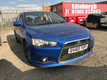 Location: Edinburgh - 2011 MITSUBISHI LANCER GS2 DI-D 5 Door Hatchback REG: DV60YBY, Keys: No, MOT Expiry date: 06/11/2025, 1968 Diesel, 6 Speed Manual Diesel, Former Keepers: 8