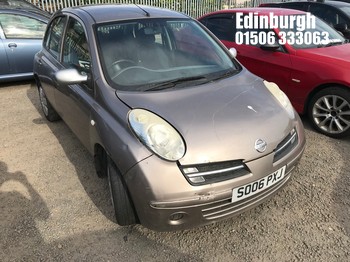 Location: Edinburgh - 2006 NISSAN MICRA SPIRITA AUTO 5 Door Hatchback REG: SO06PXJ, Keys: No, MOT Expiry date: 11/02/2027, 1240 Petrol, 4 Speed Auto Petrol, Former Keepers: 6