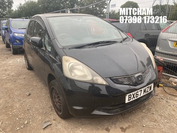 Location: Mitcham - 2008 HONDA FIT 5 Door Hatchback REG: BX67MZW, Keys: No, MOT Expiry date: 05/03/2027, 1330 Petrol, Automatic, Former Keepers: 2