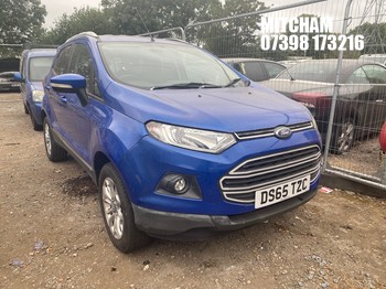 Location: Mitcham - 2015 FORD ECOSPORT ZETEC AUTO 5 Door Hatchback REG: DS65TZC, Keys: No, MOT Expiry date: 20/07/2027, 1498 Petrol, 5 Speed Auto Petrol, Former Keepers: 4