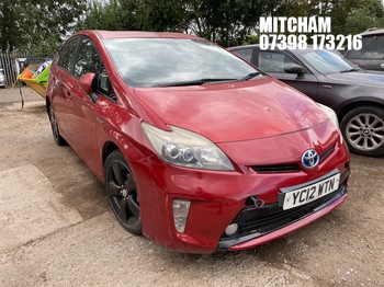 Location: Mitcham - 2012 TOYOTA PRIUS T SPIRIT VVT-I CVT 5 Door Hatchback REG: YC12WTN, Keys: No, MOT Expiry date: 03/01/2026, 1798 Hybrid Electric, Variable 1 Speed Auto Petrol/E, Former Keepers: 17