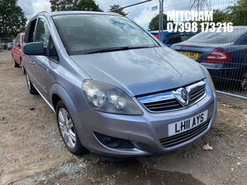 Location: Mitcham - 2011 VAUXHALL ZAFIRA ENERGY MPV REG: LH11AYS, Keys: No, MOT Expiry date: 08/07/2027, 1598 Petrol, 5 Speed Manual Petrol, Former Keepers: 3