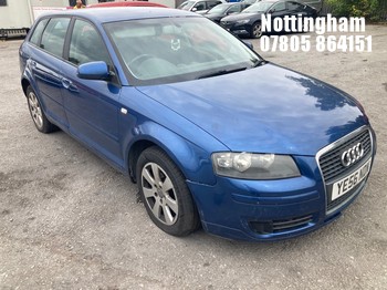 Location: Nottingham - 2006 AUDI A3 SE TDI 5 Door Hatchback REG: YE56NDN, Keys: No, MOT Expiry date: 01/03/2027, 1896 Diesel, 5 Speed Manual Diesel, Former Keepers: 7