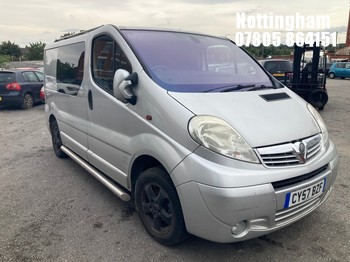 Location: Nottingham - 2007 VAUXHALL VIVARO SPORTIVE CDTI SWB Panel Van REG: CY57BZF, Keys: No, MOT Expiry date: 15/09/2026, 1995 Diesel, 6 Speed Manual Diesel, Former Keepers: 6