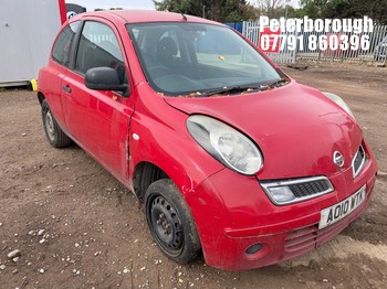 Location: Peterborough - 2010 NISSAN MICRA VISIA 3 Door Hatchback REG: AO10WTK, Keys: No, MOT Expiry date: 08/10/2026, 1240 Petrol, 5 Speed Manual Petrol, Former Keepers: 4