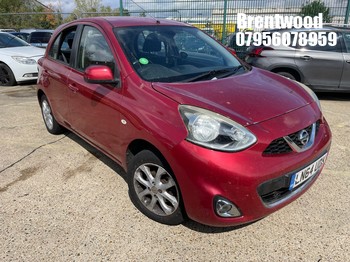 Location: Brentwood - 2014 NISSAN MICRA ACENTA 5 Door Hatchback REG: LN64UDK, Keys: No, MOT Expiry date: 03/03/2027, 1198 Petrol, 5 Speed Manual Petrol, Former Keepers: 6