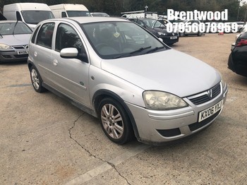 Location: Brentwood - 2006 VAUXHALL CORSA ACTIVE 16V 5 Door Hatchback REG: KX06YXJ, Keys: No, MOT Expiry date: 30/01/2027, 1229 Petrol, 5 Speed Manual Petrol, Former Keepers: 6