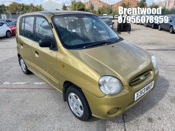 Location: Brentwood - 2000 HYUNDAI ATOZ 5 Door Hatchback REG: X313MKP, Keys: No, MOT Expiry date: 27/11/2026, 998 Petrol, 5 Speed Manual Petrol, Former Keepers: 4