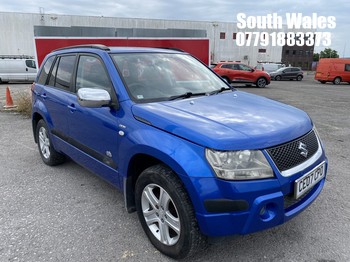 Location: South Wales - 2007 SUZUKI GRAND VITARA DDIS ESTATE REG: CE07CPO, 1870cc DIESEL, 5 SPEED MANUAL DIESEL, Former Keepers: 1, Keys: Yes, MOT Expiry date: 01/03/2024