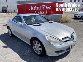 Location: South Wales - 2005 MERCEDES SLK 200 KOMPRESSOR Convertible REG: EY55MHJ, Keys: No, MOT Expiry date: 03-07-2026, 1796 Petrol, 6 Speed Manual Petrol, Former Keepers: 9