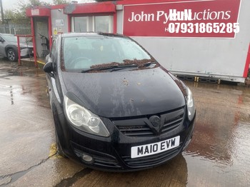 Location: Hull - 2010 VAUXHALL CORSA SXI 3 Door Hatchback REG: MA10EVW, Keys: No, MOT Expiry date: 15/07/2026, 1229 Petrol, 5 Speed Manual Petrol, Former Keepers: 9