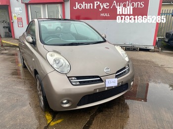 Location: Hull - 2006 NISSAN MICRA SPORT C+C Convertible REG: A26HKR, Keys: No, MOT Expiry date: 05/11/2025, 1598 Petrol, 5 Speed Manual Petrol, Former Keepers: 7