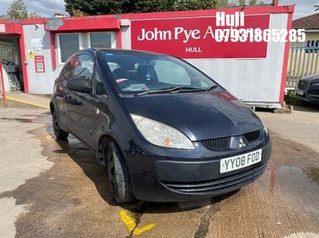 Location: Hull - 2008 MITSUBISHI COLT CZI 3 Door Hatchback REG: YY08FOD, Keys: Required, MOT Expiry date: 18/03/2026, 1124 Petrol, 5 Speed Manual Petrol, Former Keepers: 6