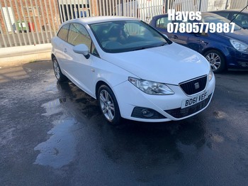 Location: Hayes - 2011 SEAT IBIZA SE COPA 3 Door Hatchback REG: BD61VEF, Keys: No, MOT Expiry date: 07/08/2026, 1390 Petrol, 5 Speed Manual Petrol, Former Keepers: 7