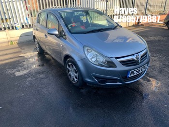Location: Hayes - 2008 VAUXHALL CORSA CLUB A/C 5 Door Hatchback REG: NC58EPU, Keys: No, MOT Expiry date: 15/06/2026, 1229 Petrol, 5 Speed Manual Petrol, Former Keepers: 7