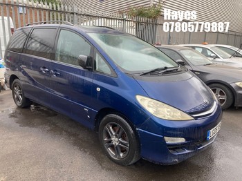 Location: Hayes - 2005 TOYOTA PREVIA TSPIRIT VVTI AUTO MPV REG: LG05VSL, Keys: No, MOT Expiry date: 22/10/2026, 2362 Petrol, 4 Speed Auto Petrol, Former Keepers: 7