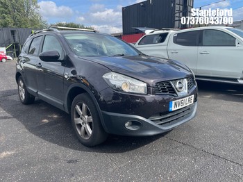 Location: Stapleford - 2011 NISSAN QASHQAI N-TEC + 2 DCI 5 Door Hatchback REG: NV61LRE, Keys: Yes, MOT Expiry date: 28/11/2026, 1461 Diesel, 6 Speed Manual Diesel, Former Keepers: 4