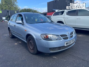 Location: Stapleford - 2005 NISSAN ALMERA SE AUTO 5 Door Hatchback REG: MK05FSP, Keys: Yes, MOT Expiry date: 25/08/2026, 1769 Petrol, 4 Speed Auto Petrol, Former Keepers: 12