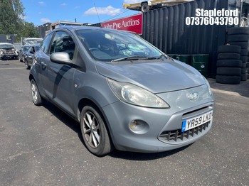 Location: Stapleford - 2009 FORD KA STYLE 3 DOOR HATCHBACK REG: YR59LKD, 1242cc PETROL, 5 SPEED MANUAL PETROL, Former Keepers: 3, Keys: Yes, MOT Expiry date: 01/09/2026