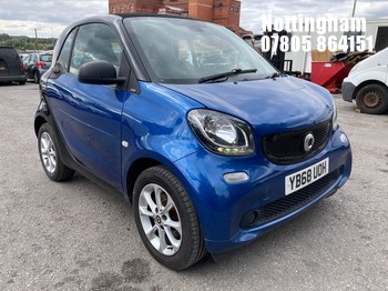 Location: Nottingham - 2018 SMART FORTWO PASSION Coupe REG: YB68UOH, 999cc Petrol, 5 Speed Manual Petrol, Former Keepers: 2, Keys: Yes, MOT Expiry date: 14/07/2026