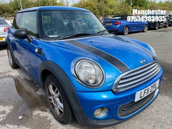 Location: Manchester - 2011 MINI ONE PIMLICO 3 Door Hatchback REG: LF11ZPL, 1598 Petrol, 6 Speed Manual Petrol, Former Keepers: 5, Keys: No, MOT Expiry date: 27/05/2027