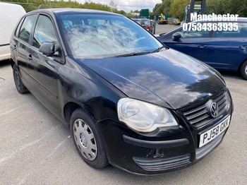 Location: Manchester - 2008 VOLKSWAGEN POLO E 70 5 Door Hatchback REG: PJ58GKK, 1198 Petrol, 5 Speed Manual Petrol, Former Keepers: 9, Keys: No, MOT Expiry date: 16/10/2026