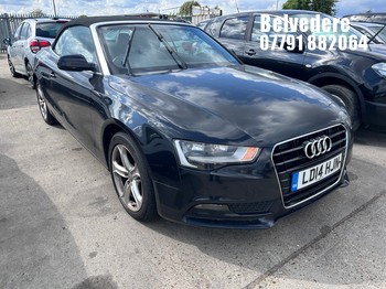Location: BELVEDERE - 2014 AUDI A5 SE TFSI Convertible REG: LD14HJN, 1798cc Petrol, 6 Speed Manual Petrol, Former Keepers: 1, Keys: No, MOT: Expiry date12/11/2026