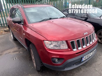 Location: BELVEDERE - 2012 JEEP COMPASS LIMITED CVT Estate REG: GX12JKK, 2359cc Petrol, Automatic, Former Keepers: 5, Keys: No, MOT: Expiry date11.11.2026